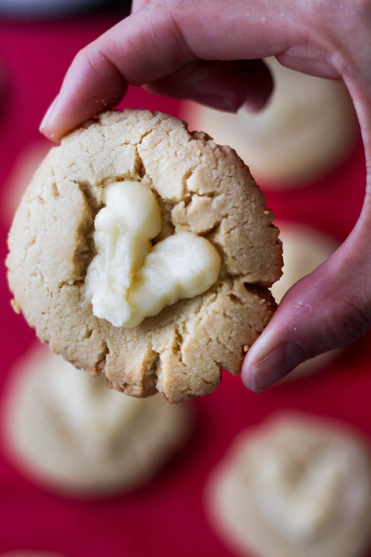 Flourless Frosted Thumbprint Cookies