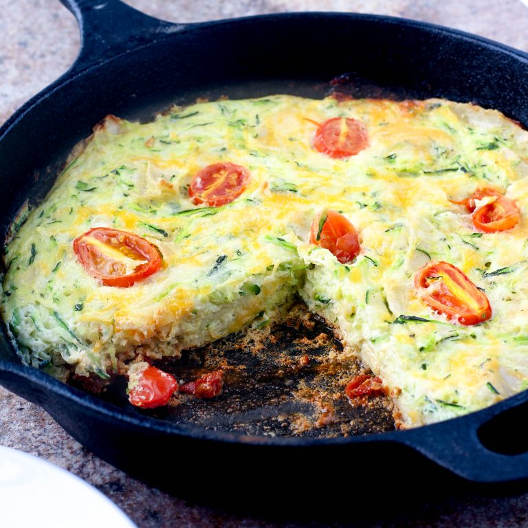 Cheesy Zucchini Tortilla Quiche Gluten Free, Healthy