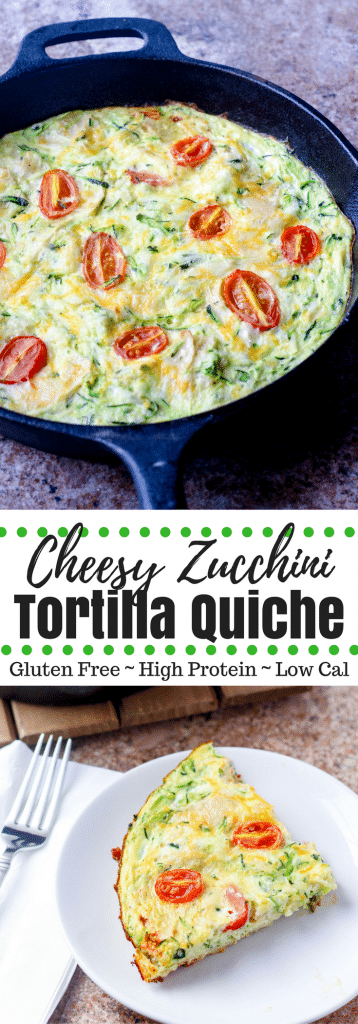 Cheesy Zucchini Tortilla Quiche PIN