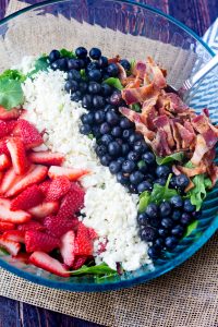 Berry Bacon Salad with Red Wine Vinaigrette