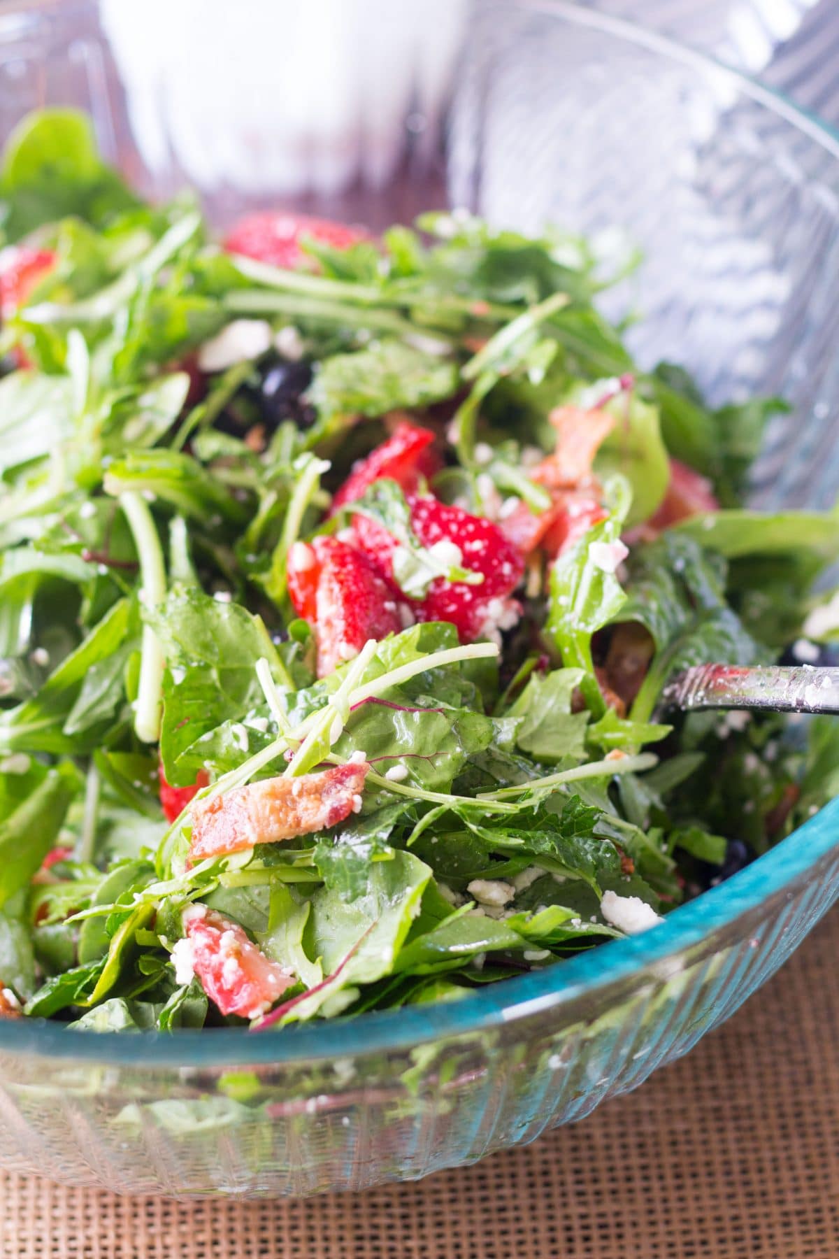 Berry Bacon Salad with Red Wine Vinaigrette