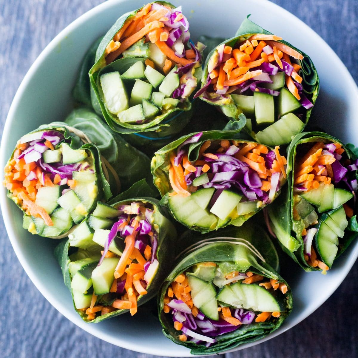 Really Easy Meal Prep Detox Collard Greens Wraps - Paleo, Vegan