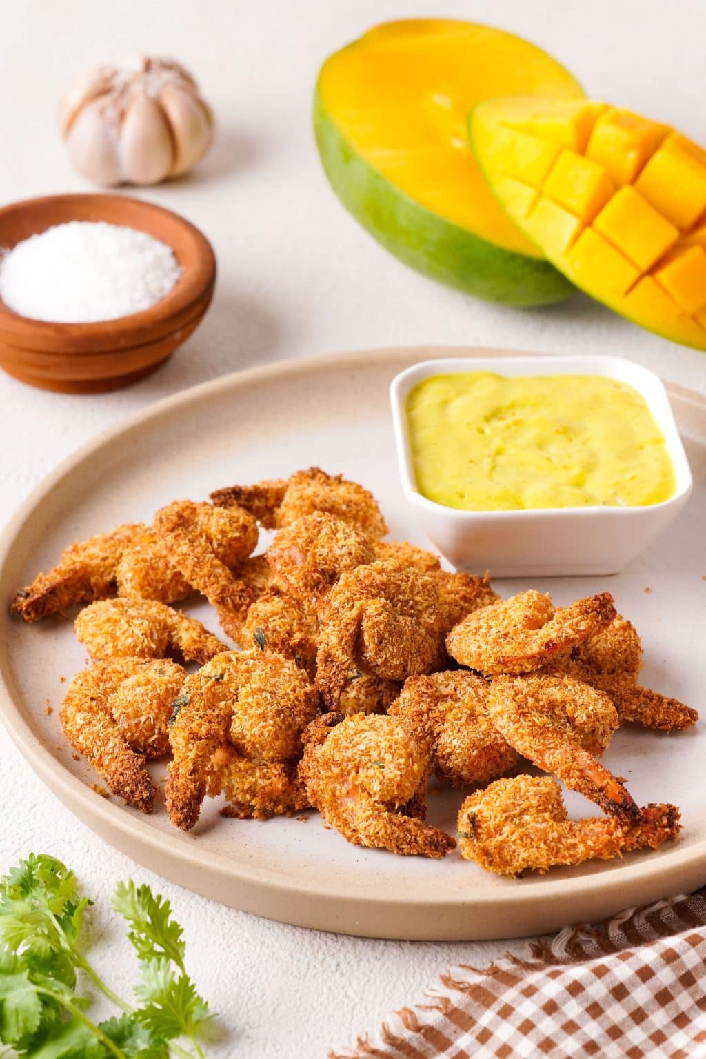 Paleo Baked Coconut Shrimp with Spicy Mango Dipping Sauce