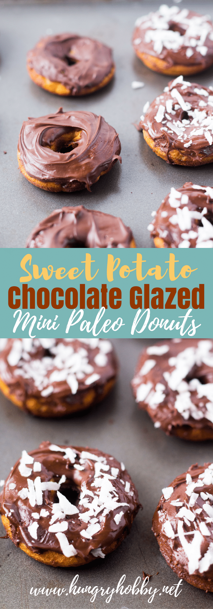 Sweet Potato Chocolate Glazed Mini Paleo Donuts - Healthy