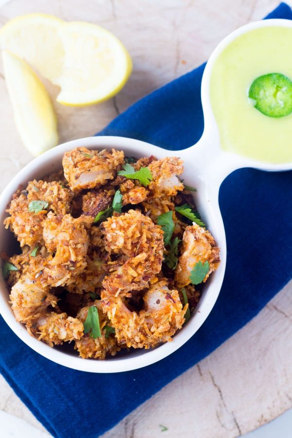 Paleo Baked Coconut Shrimp with Spicy Mango Dipping Sauce