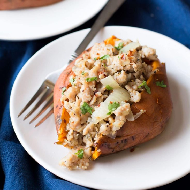 Image for Italian Turkey Stuffed Sweet Potatoes Instant Pot