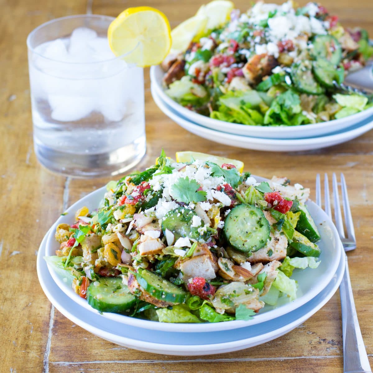 Mediterranean Chopped Chicken Salad {Meal Prep} - Meal Plan Addict