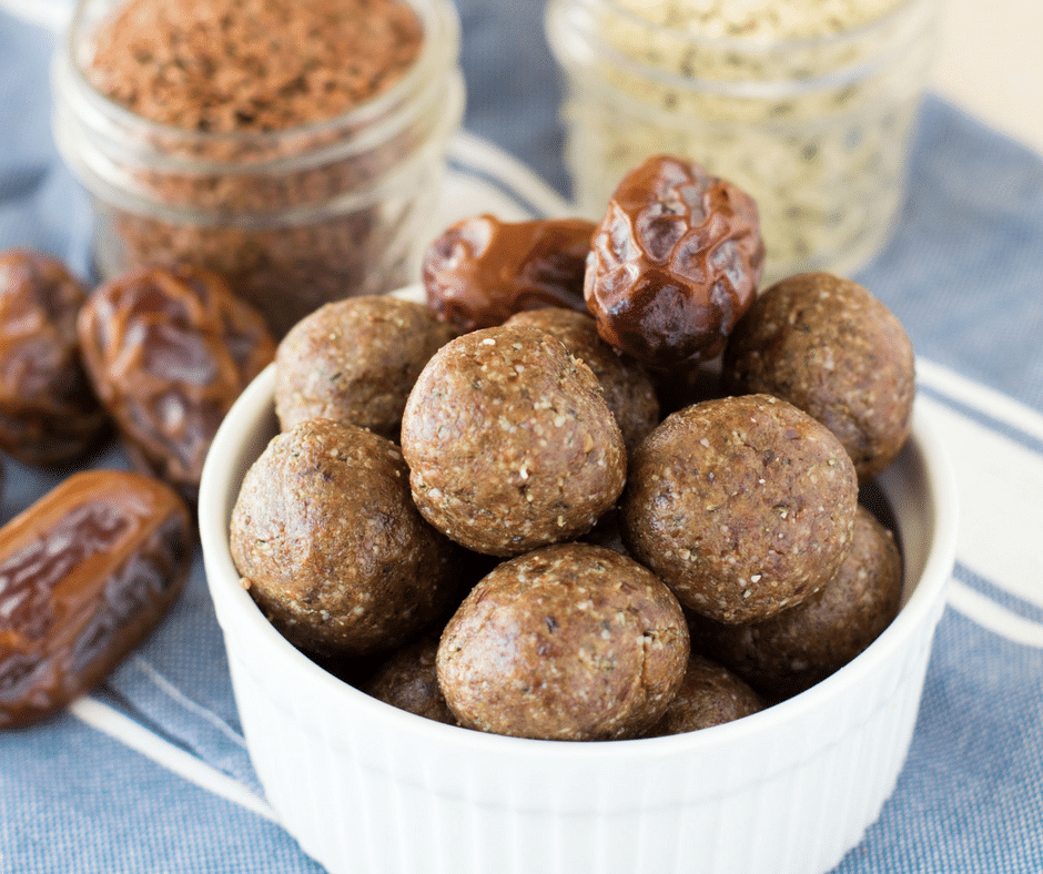 Flax & Hemp Seed Energy Bites Paleo & Vegan