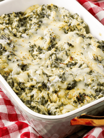 healthy spinach artichoke dip