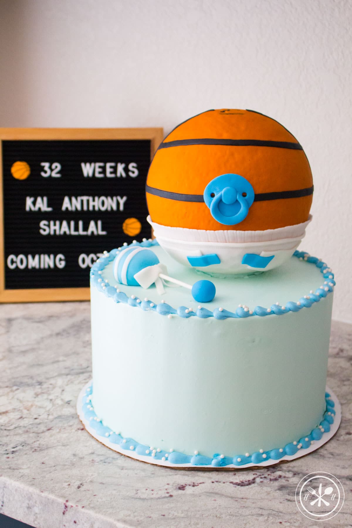 Basketball Baby Shower Cake