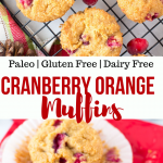 Paleo Cranberry Orange Muffins