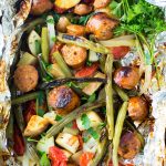 chicken and veggies foil packet dinner