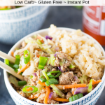 low carb egg roll in a bowl paleo