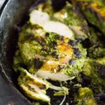 chimichurri chicken in cast iron skillet baked-1