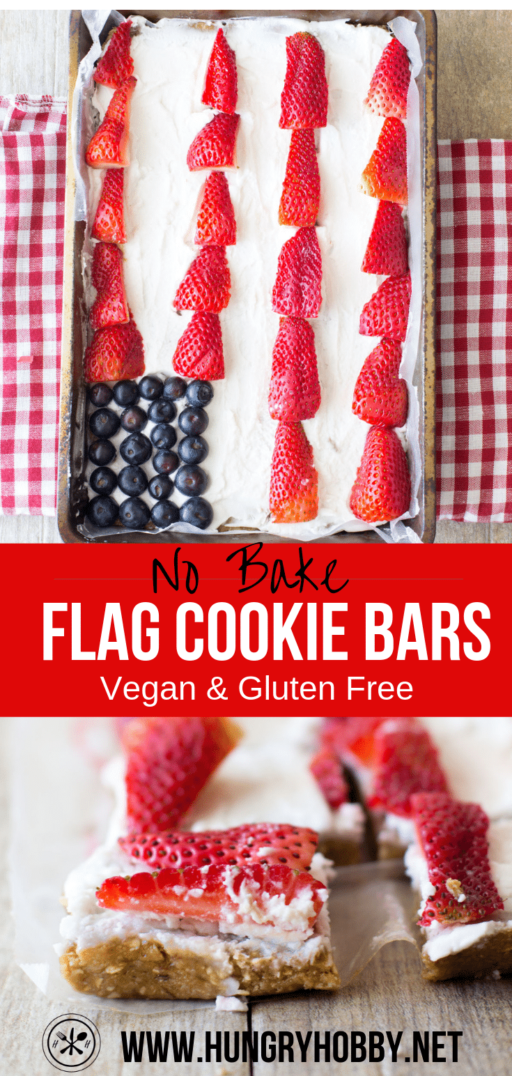 american flag vegan cookie bars