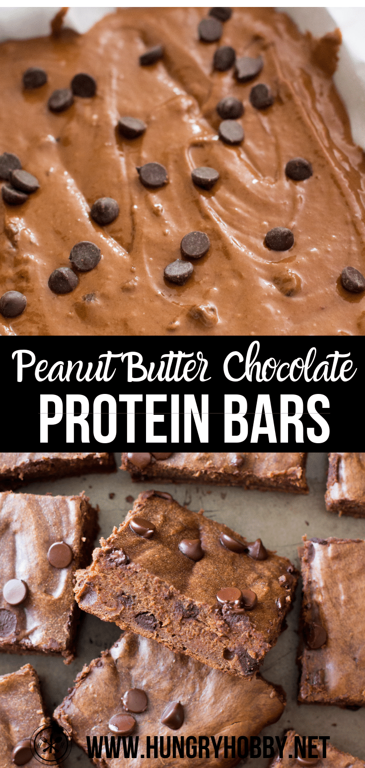 homemade peanut butter chocolate protein bars