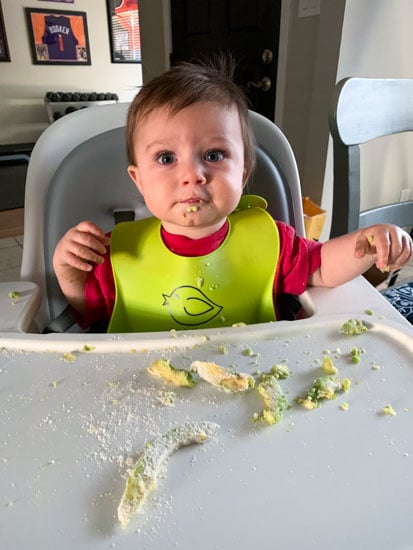 8 Month Old Eating Avocado