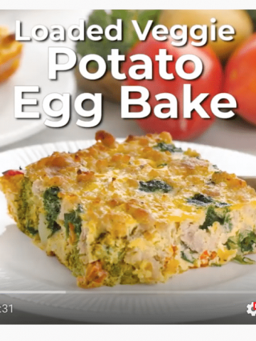 veggie loaded egg bake you tube screenshot