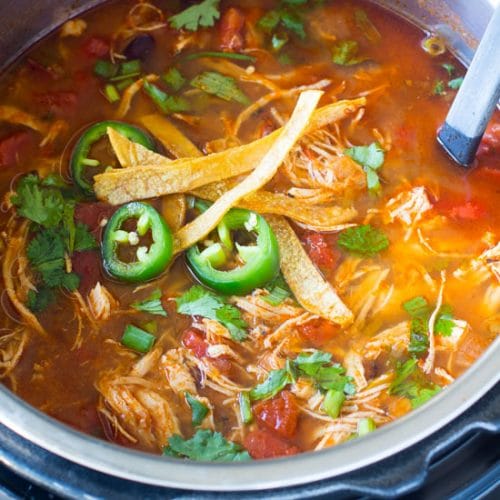 instant pot chicken tortilla soup