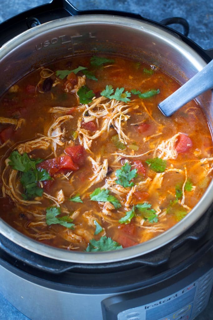 Instant Pot Chicken Tortilla Soup Recipe - Hungry Hobby