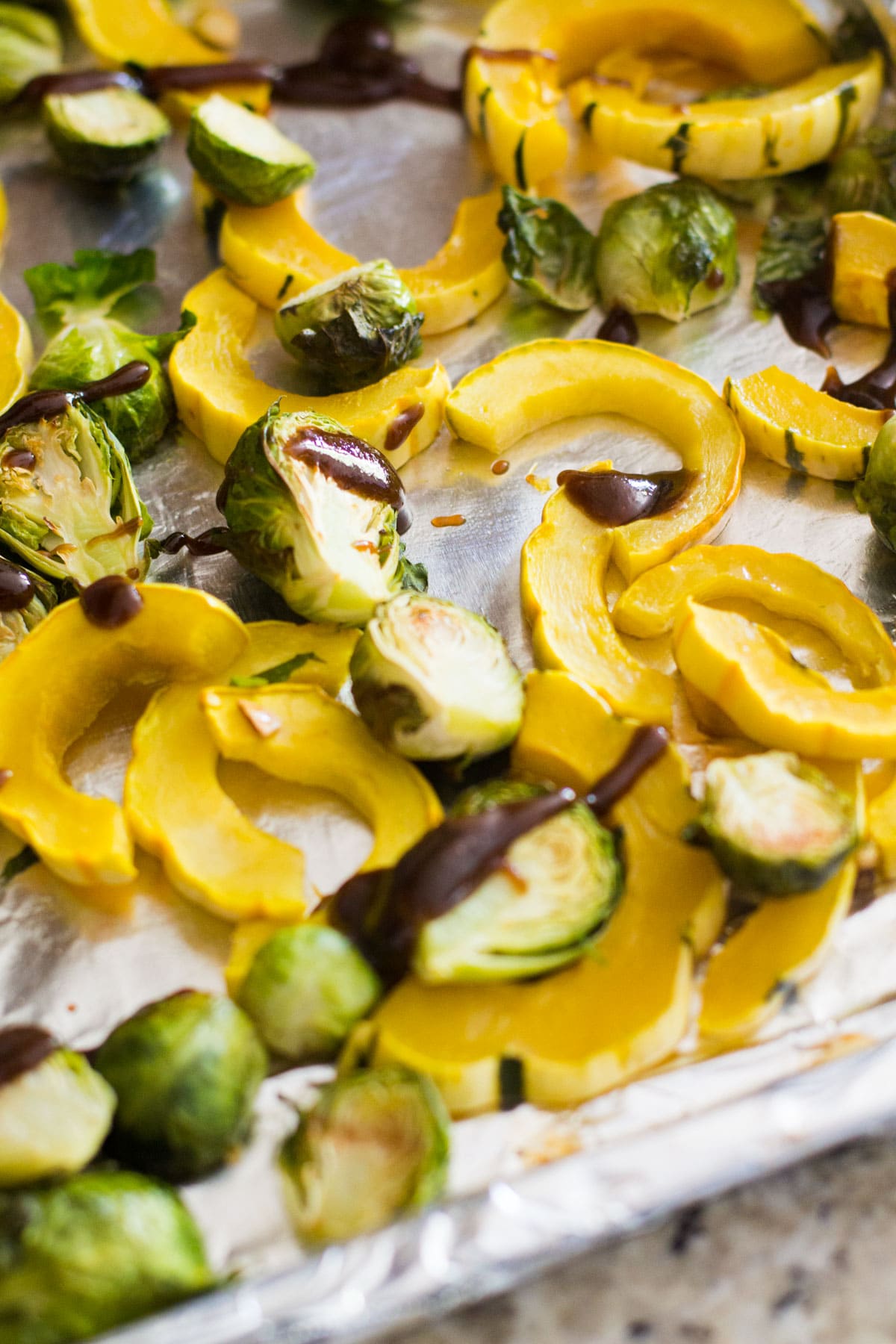 Maple Balsamic Glazed Brussel Sprouts