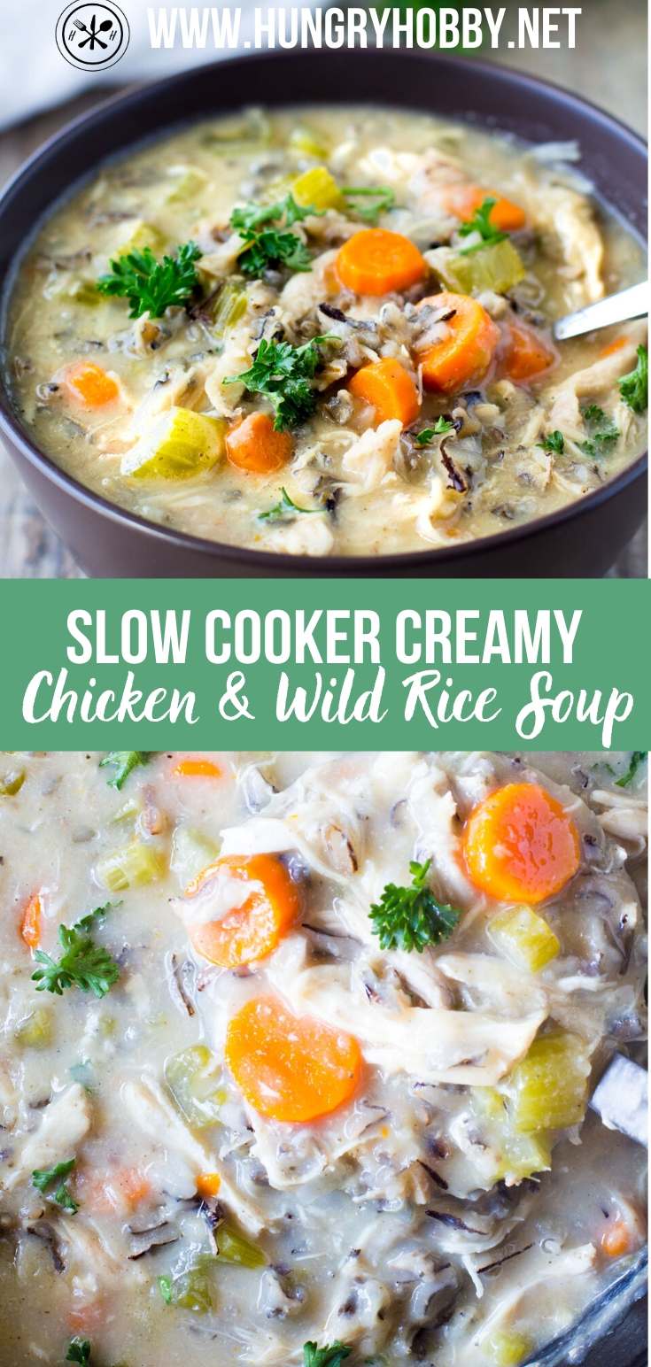 slow cooker creamy chicken and wild rice soup
