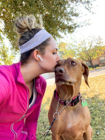 kelli and nala post run 2019 christmas-1