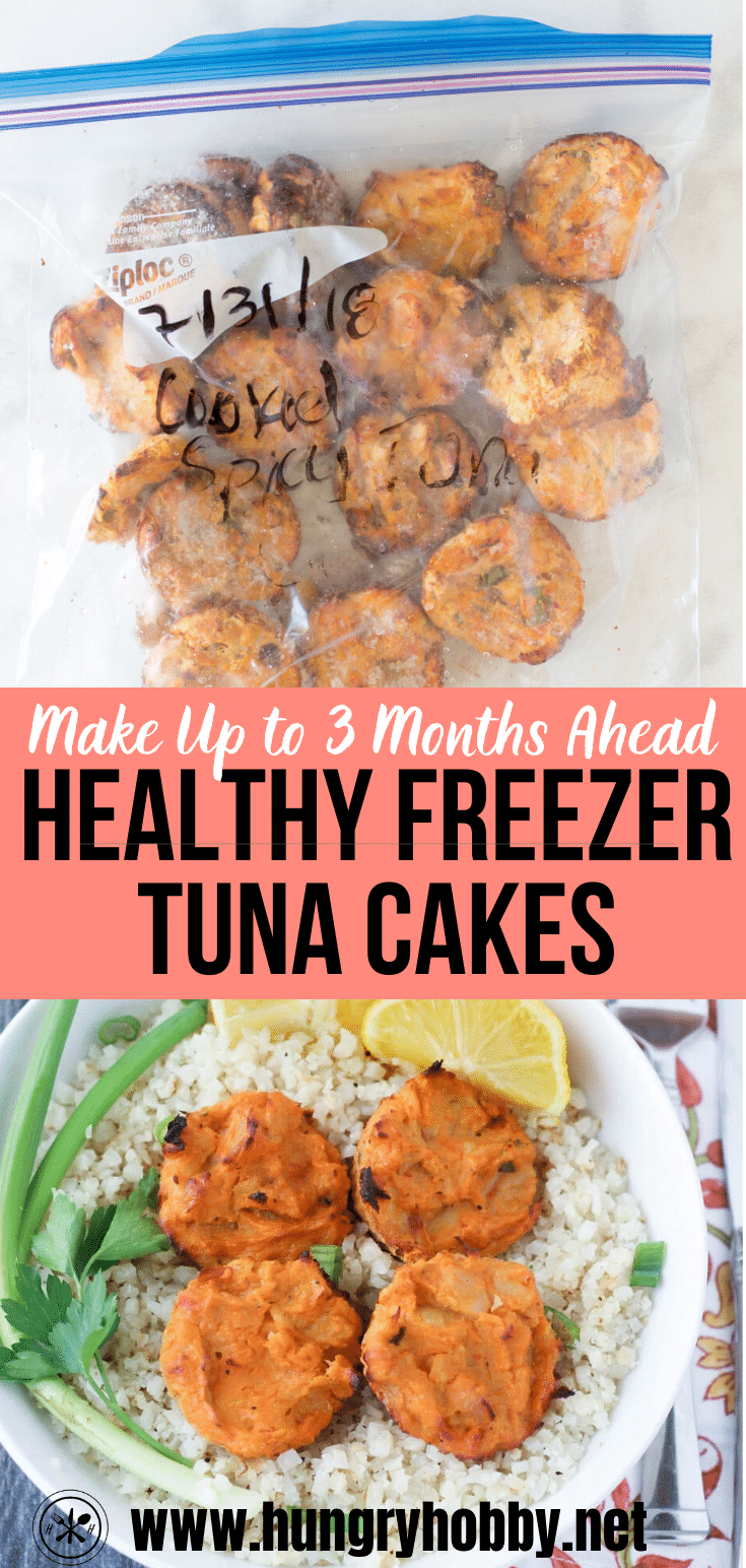 These healthy freezer tuna cakes can be made up to 3 months ahead and are the perfect back up protein option to have in your freezer for any meal.