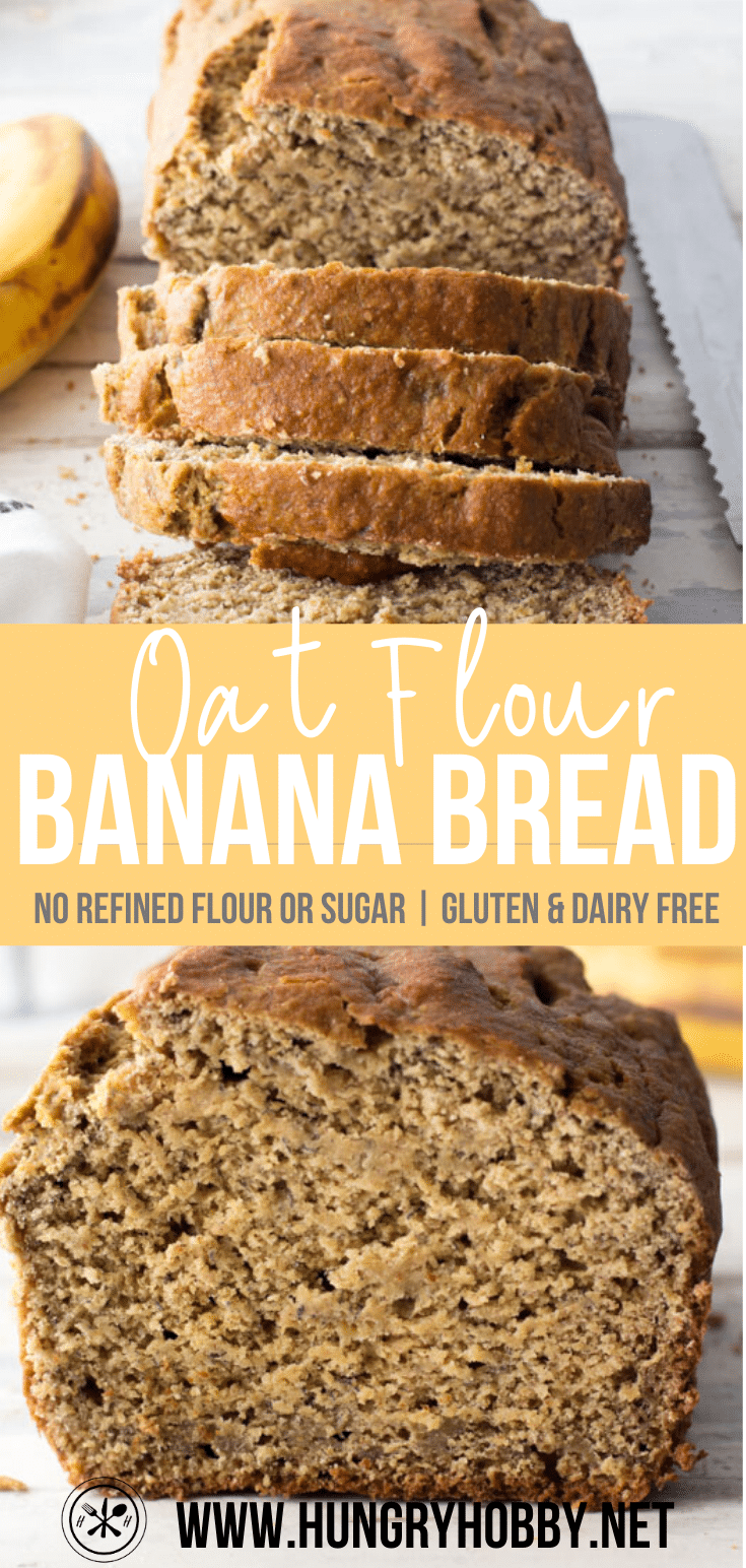 oat flour banana bread PIN