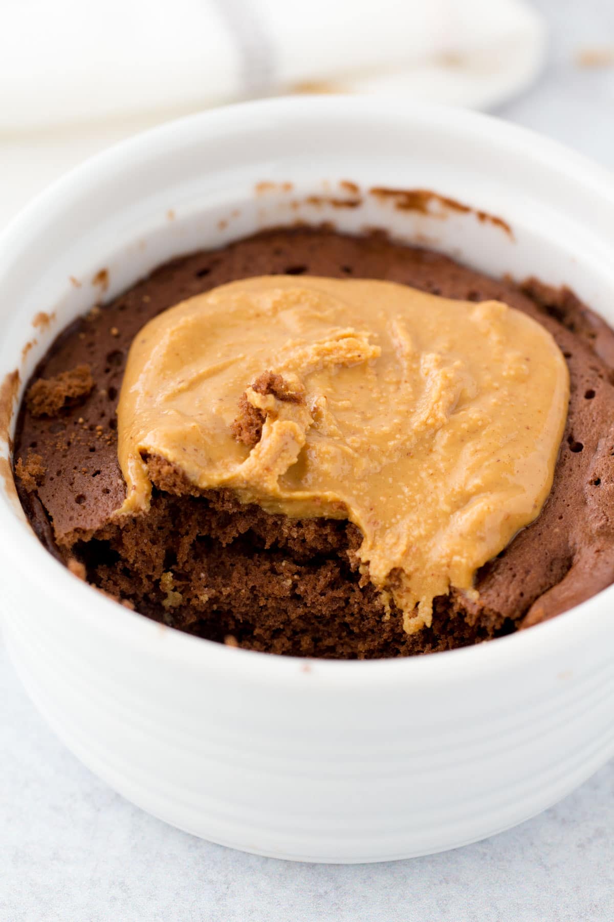 chocolate peanut butter protein mug cake