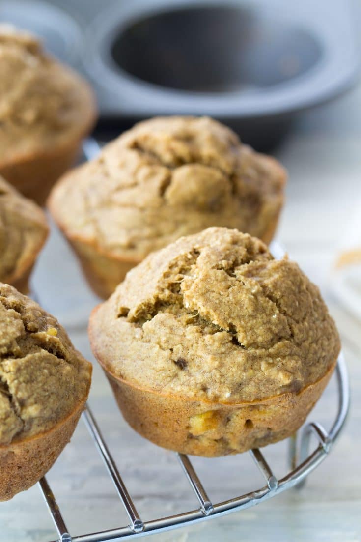 Oat Flour Banana Muffins - Hungry Hobby