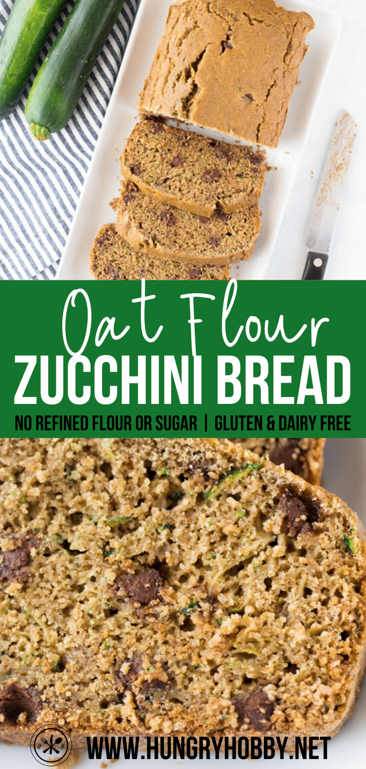 oat flour zucchini bread pin