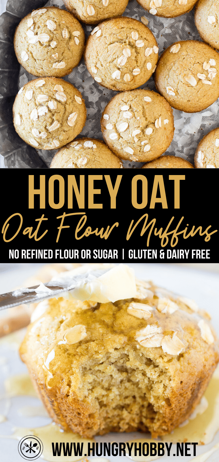 Honey Oat Flour Muffins