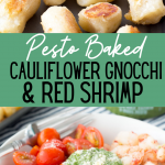 Pesto Baked Cauliflower Gnocchi & Red Shrimp