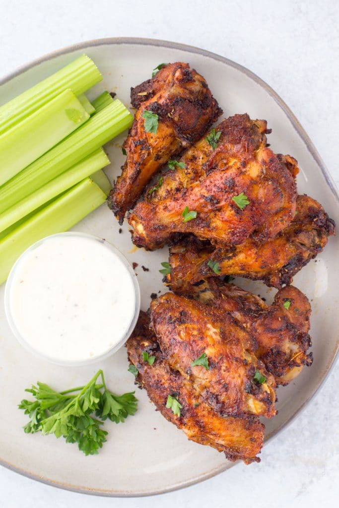 Sweet & Spicy Dry Rub Air Fryer Wings - Hungry Hobby