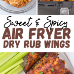 sweet and spicy dry rub air fryer wings