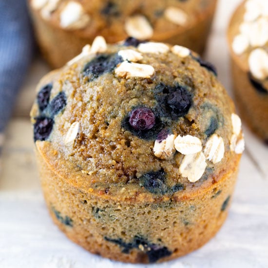 Healthy Oat Flour Blueberry Muffins - Hungry Hobby