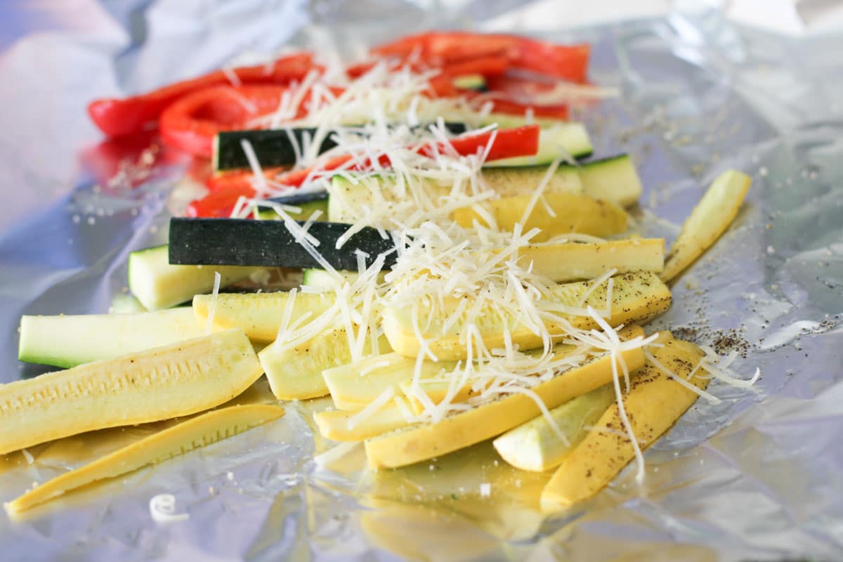 zucchini squash bell pepper sticks iwth cheese