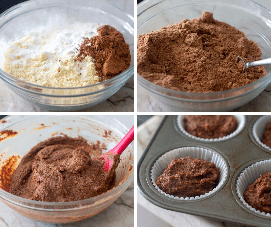 chocolate almond flour cupcakes