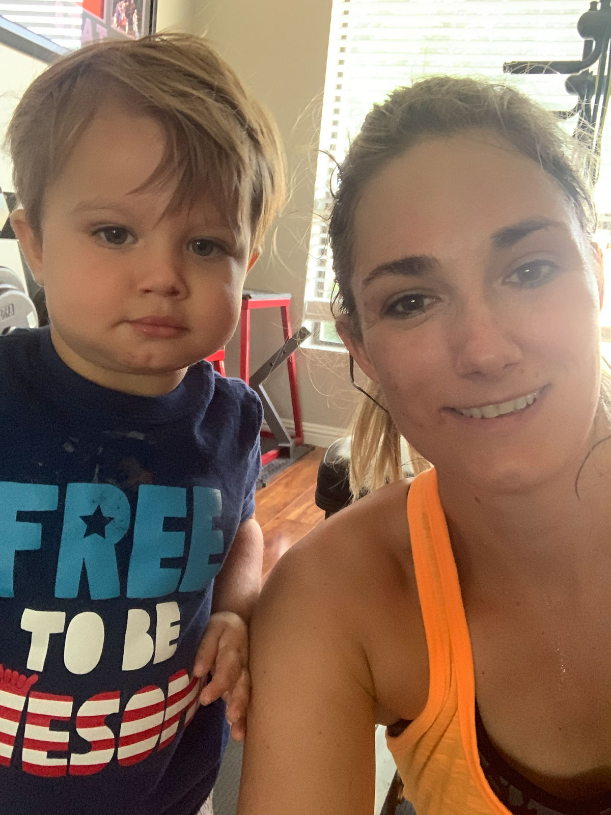 mama and toddler post workout