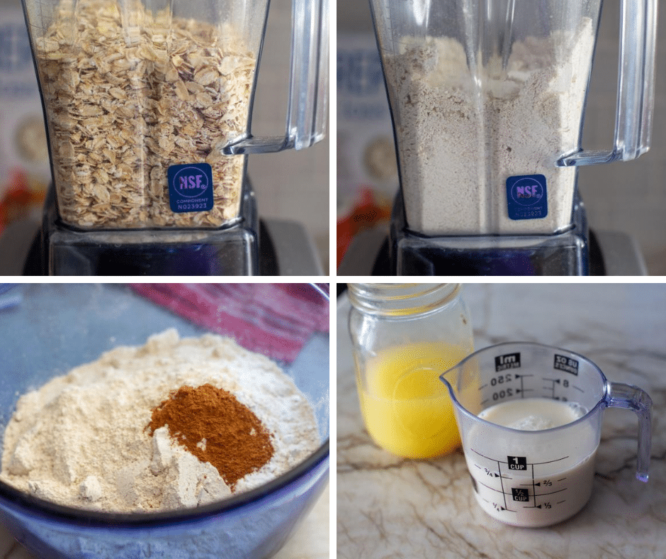 oat flour collage how to make it