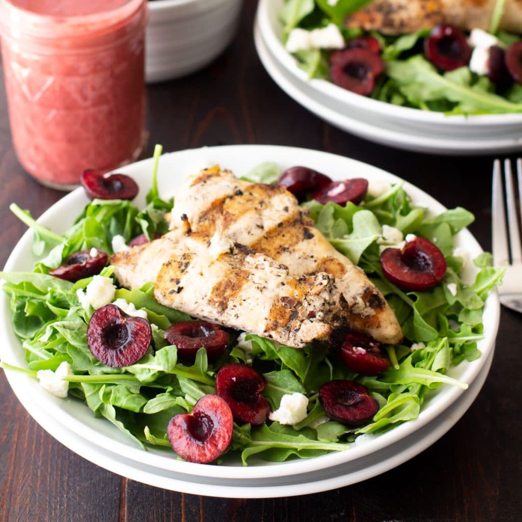 Fresh Cherry Salad with Chicken & Cherry Balsamic Vinaigrette Hungry
