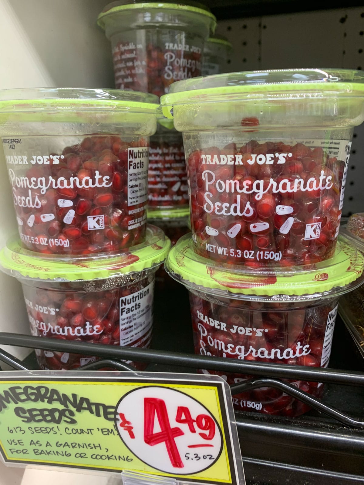 pomegranate seeds trader joes