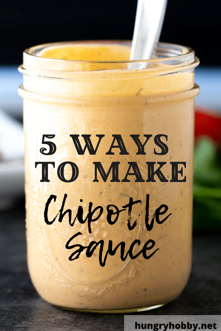 picture of chipotle sauce close up with text for PINTEREST