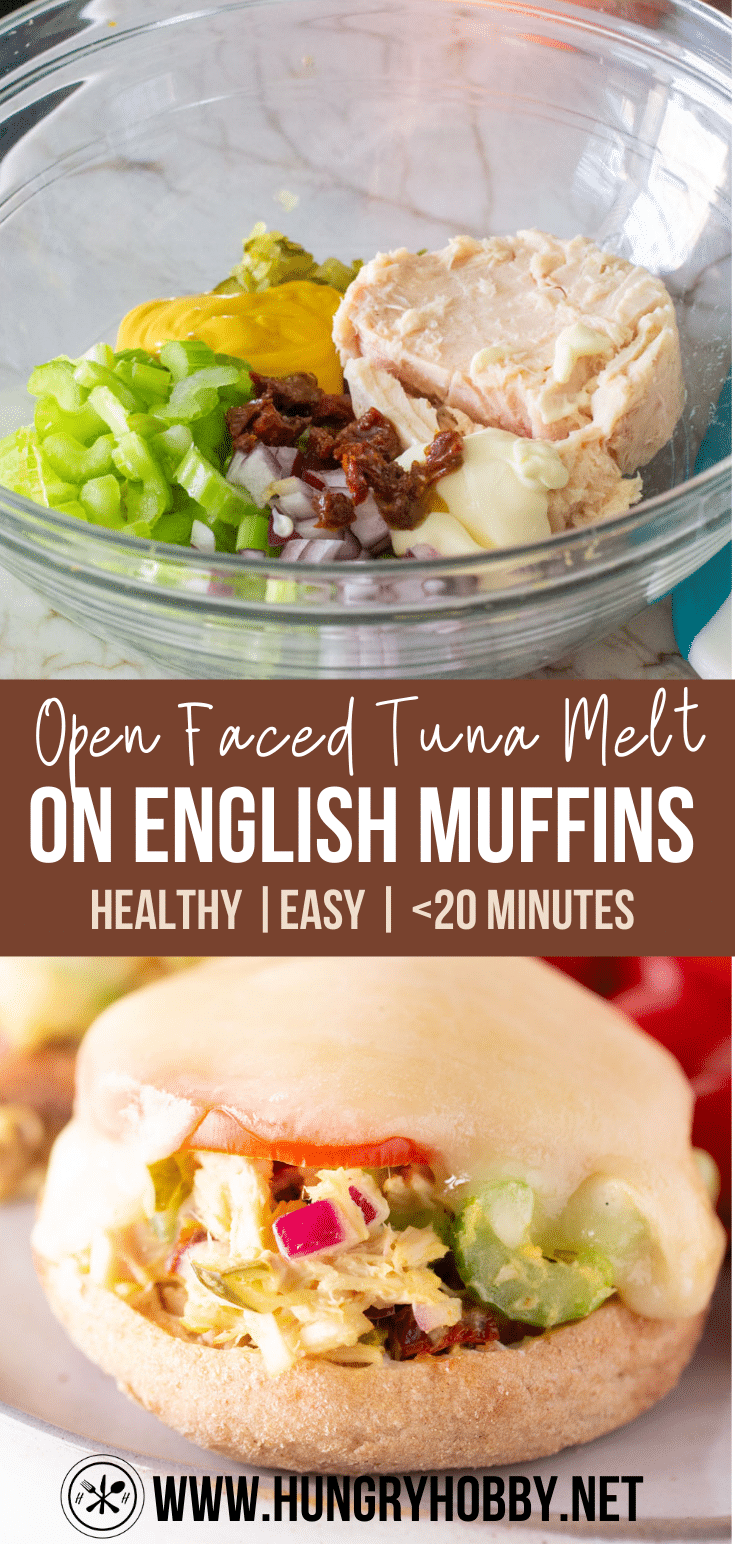 tuna melt on english muffin PIn 