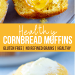 healthy cornbread muffins PIN image