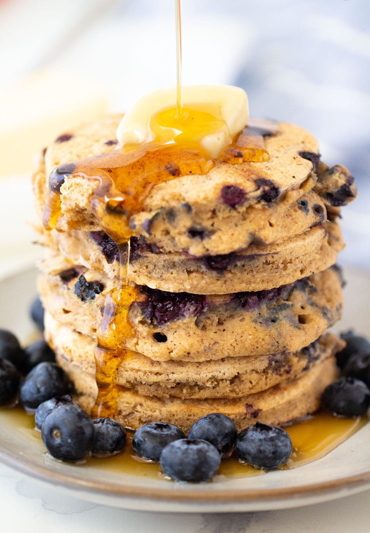 oat flour blueberry pancakes
