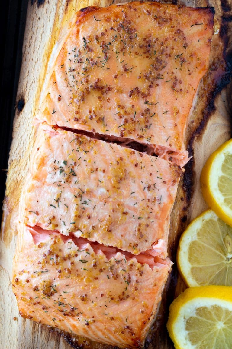 Honey Dijon Cedar Plank Salmon (On The Grill) Hungry Hobby