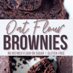 oat flour brownies PIN image