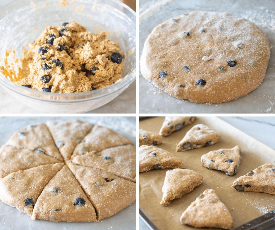 blueberry oat flour scones